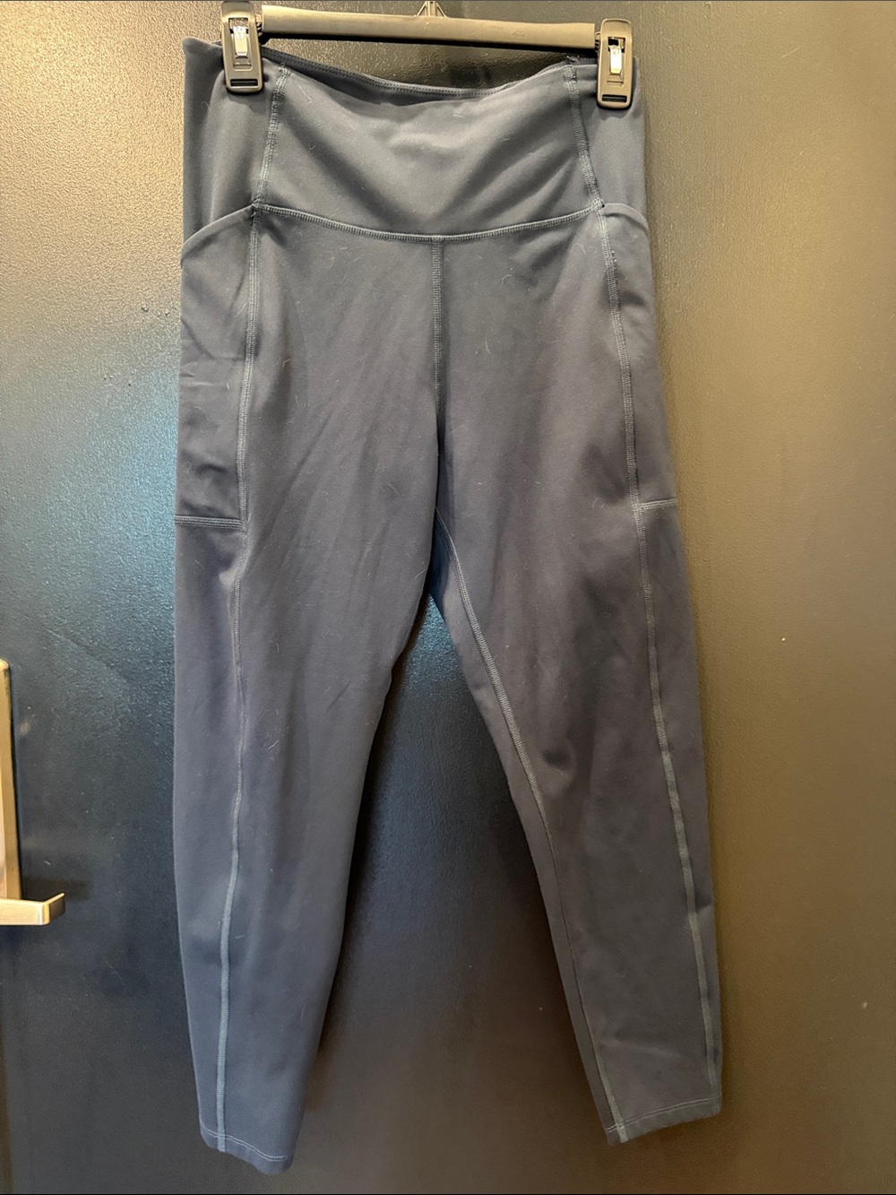 girlfriend collective navy high-waist performance leggings